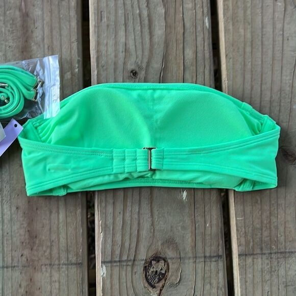NWT Wild Fable Size XXS (00) Lime GREEN Strapless Bikini Top Swim Bandeau - Picture 5 of 9